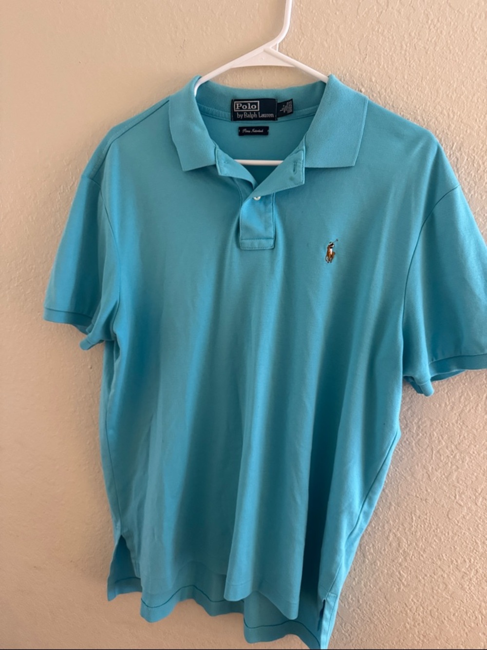 Polo by Ralph Lauren Light Turquoise Cotton Polo Shirt